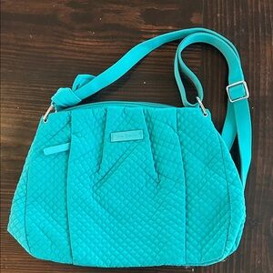 Vera Bradley Hadley Turquoise Sea Quilted Crossbody Bag NWT